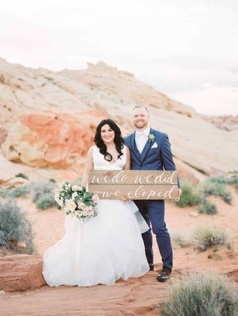 Bride and Groom Eloped Sign - Valley of Fire