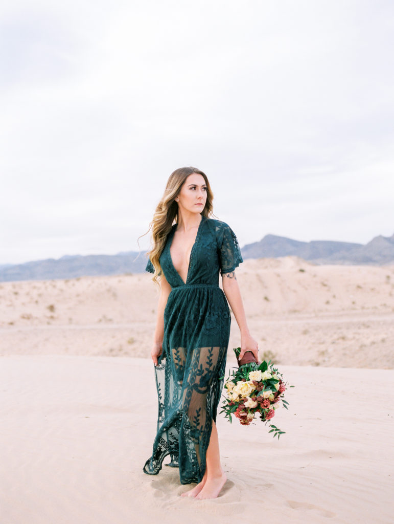 Non Traditional Bridal Las Vegas Desert